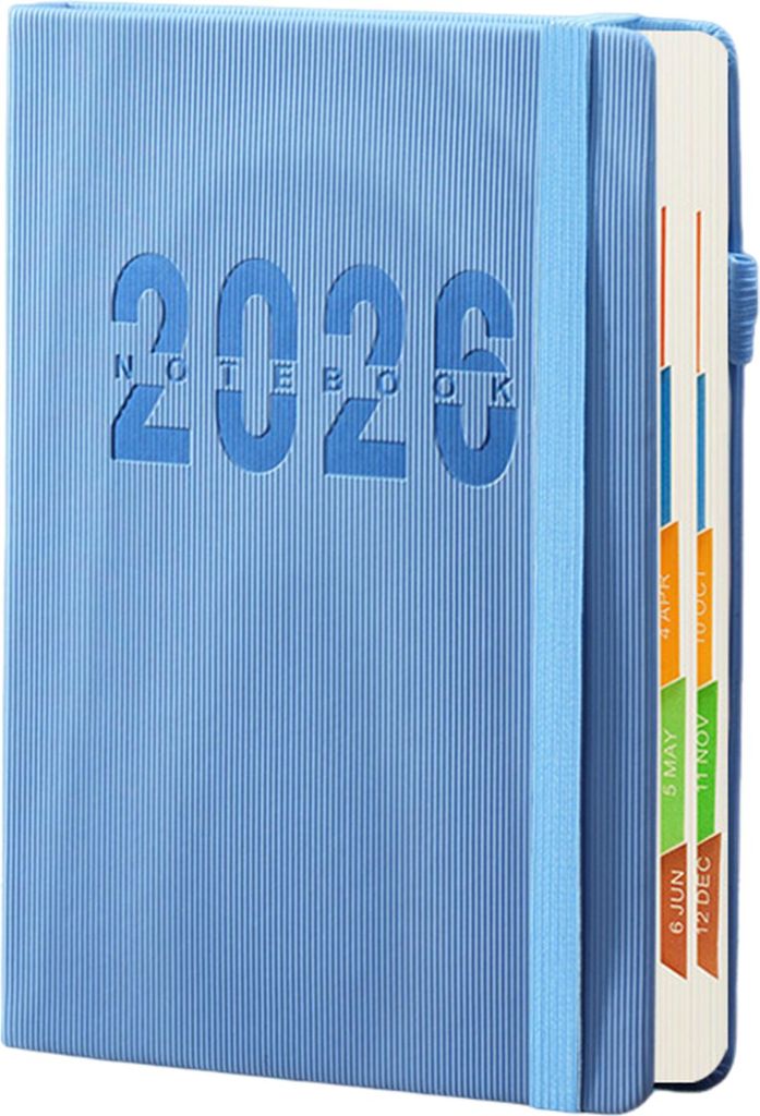 Planer 2026, Januar 2026 – Dezember 2026, Tages-, Wochen- und Monatskalender, Planer mit Kunstledereinband, für Männer, Frauen, Business, Stude...