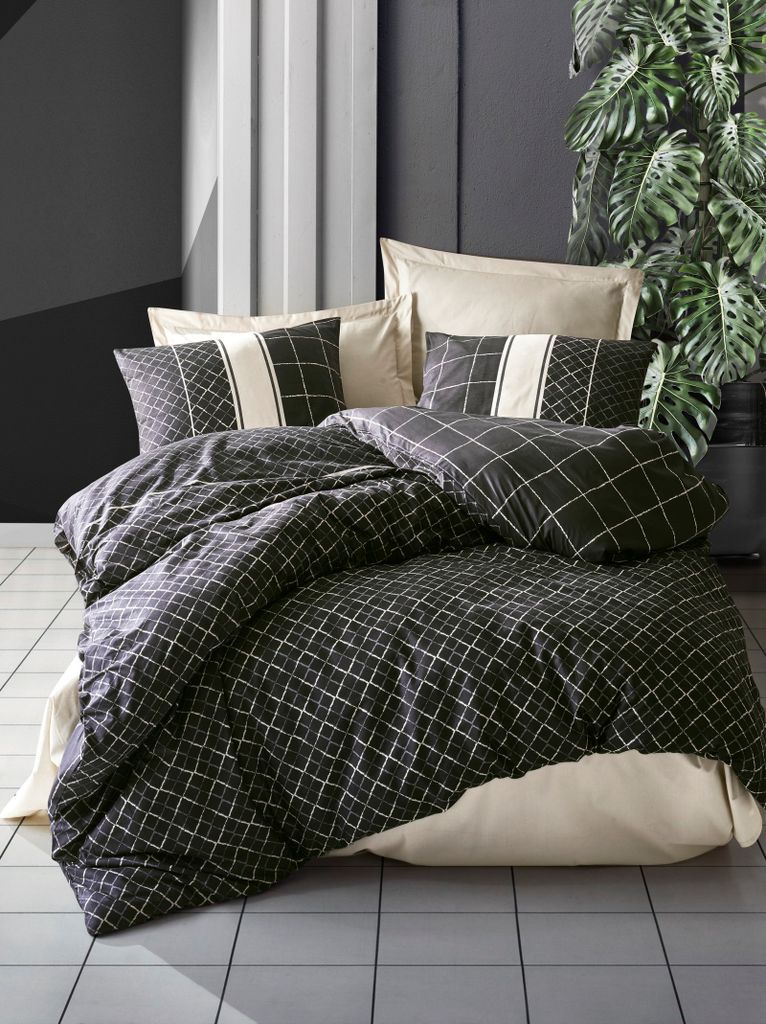 Dark bettwäsche-set 200x220cm baumwolle renforce antre beige