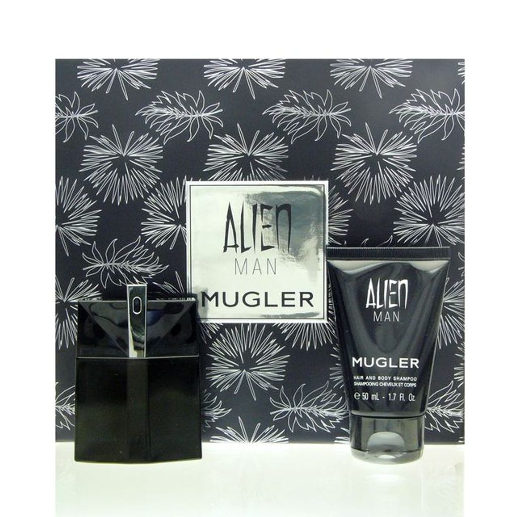 Mugler Alien Man Eau de Toilette Spray 50 ml refillable + Duschgel 50 ml