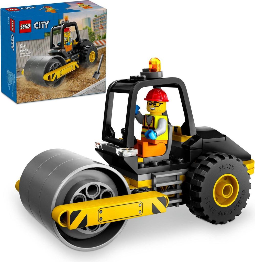LEGO City Straßenwalze, Baustellenfahrzeug für Kinder ab 5 Produktbild 