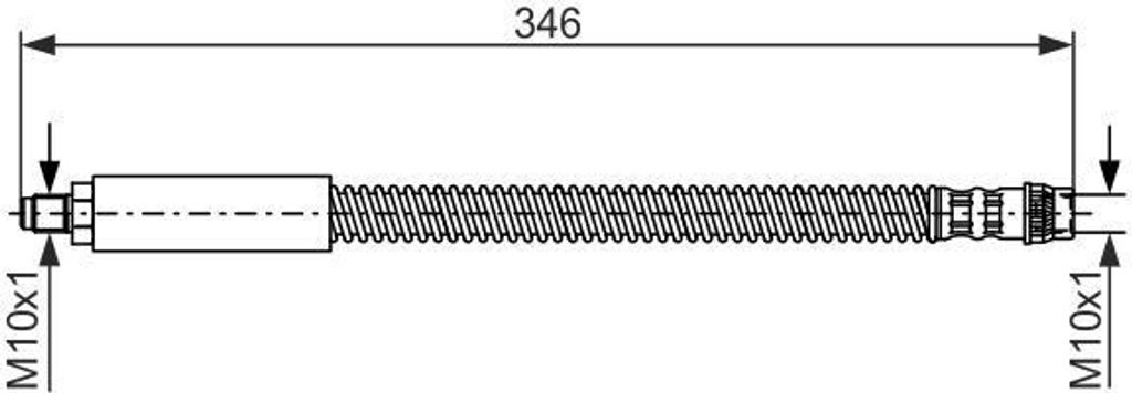 BOSCH 1 987 476 859 - OE 77 00 423 975 Bremsschlauch für Twingo II (CN0), Thalia II (LU), Thalia I (LB), Clio II