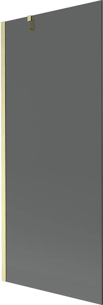 Mexen Next paravento per vasca da bagno a 1 anta 80 x 150 cm, grafite, oro spazzolato - 895-080-000-00-40-55