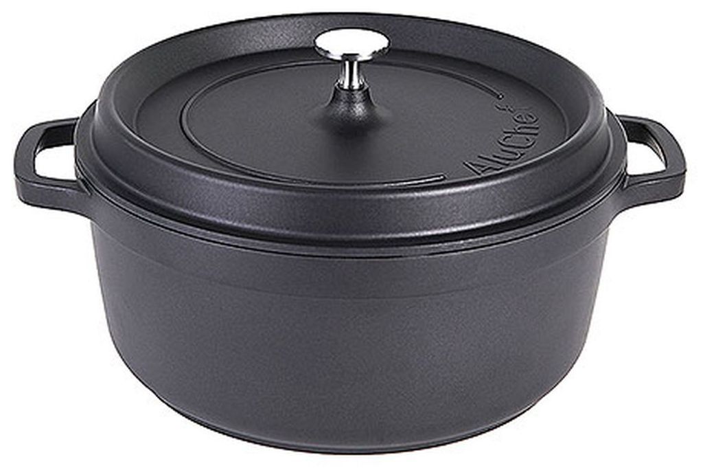 Contacto AluChef Kochtopf Kasserolle, rund 28 cm schwarz/black