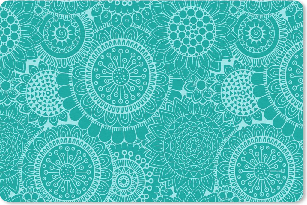 MuchoWow Mauspad Mousepad Muster - Sonnenblumen - Mandala 27x18 cm - Mousepads - Maus Mat - Pad - Mausunterlage - Büroartikel - Desk Matten