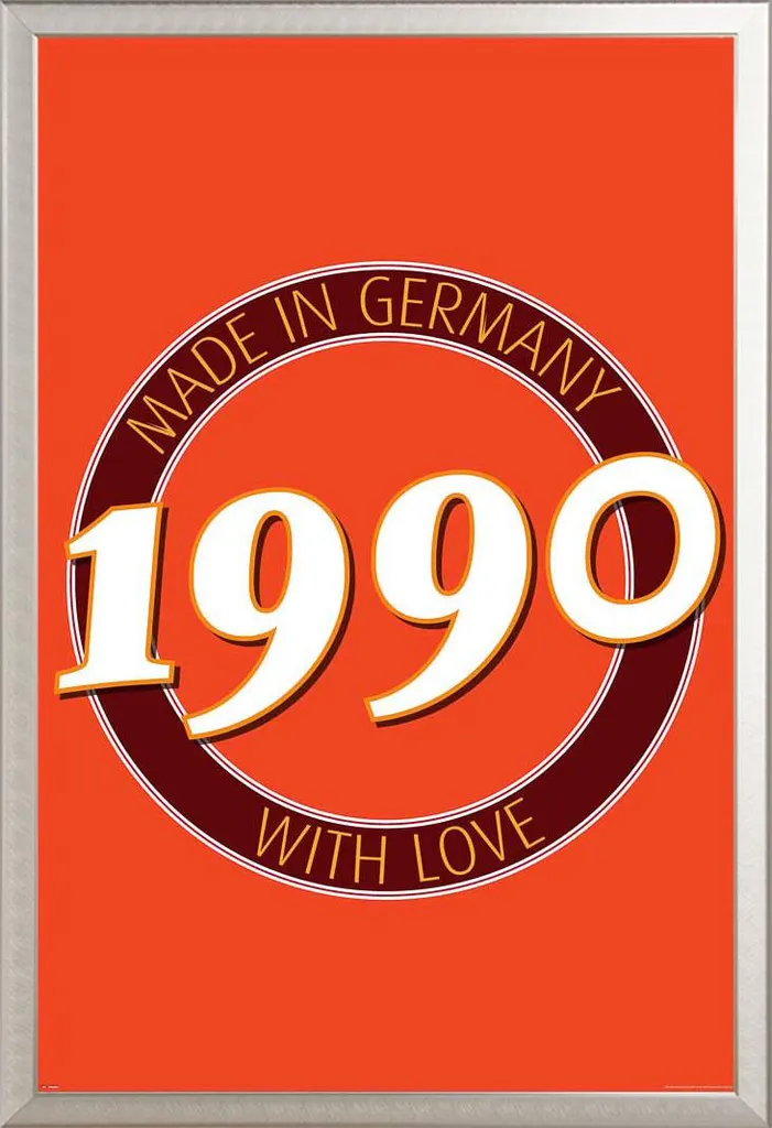 Offerta Poster 1990 Germania con Cornice Shinsuke Maxi Alluminio