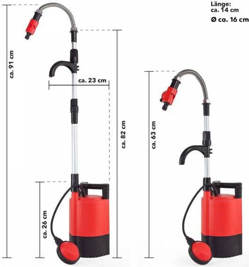Grafner® Regenfasspumpe Schmutzwasserpumpe Gartenpumpe Produktbild 3