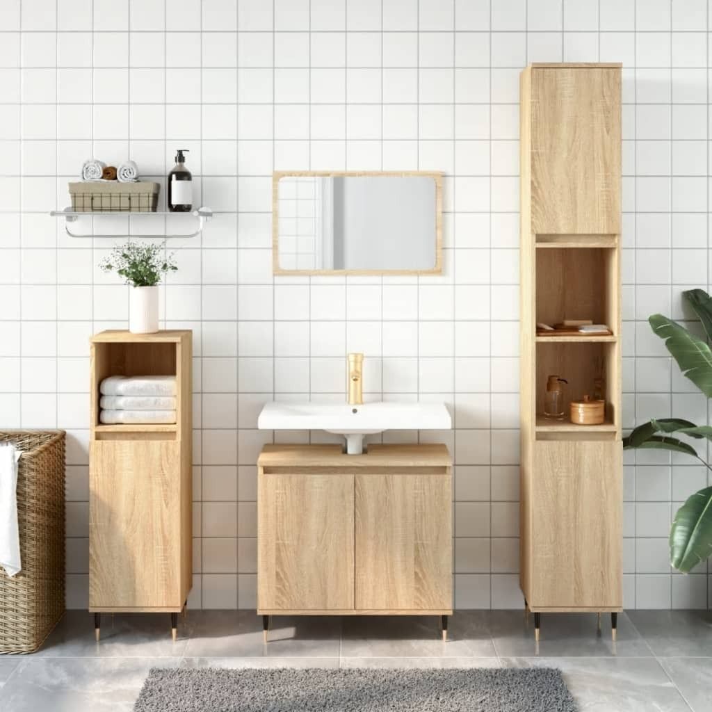 Maison Exclusive - Badschrank Sonoma-Eiche 58x33x60 cm Holzwerkstoff