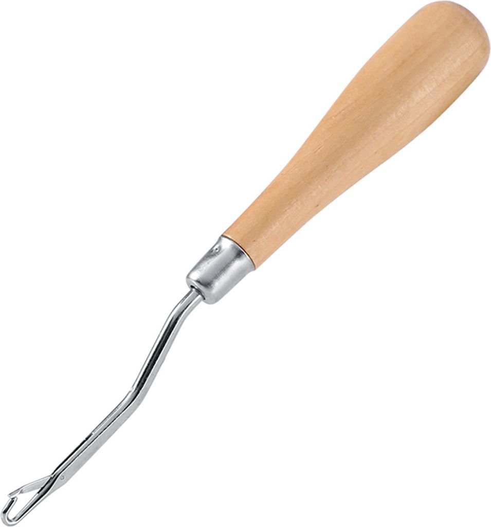 Häkelnadel mit Holzgriff, 15,8cm Häkelnadel für Handarbeiten & Haarverlängerungen, Latch-Hook-Nadel