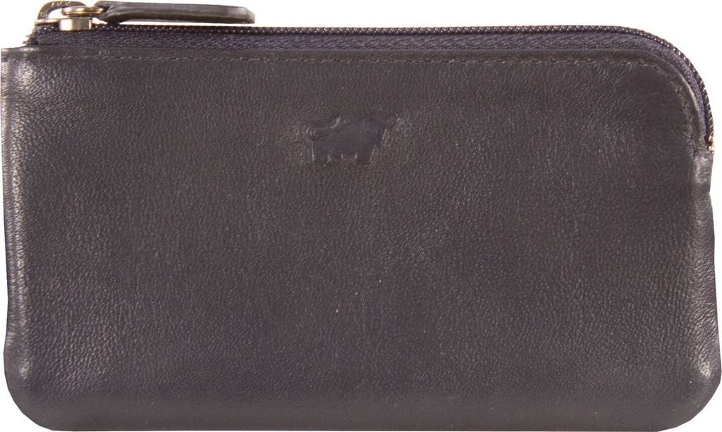 Braun Büffel Leder Schlüsselmäppchen Henry Key Case Navy Produktbild 