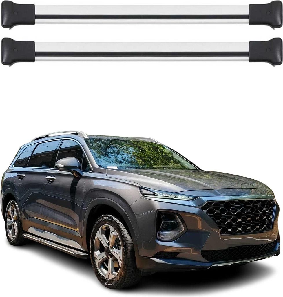 Dachträger Grundtäger für Hyundai Santa Fe MX5 2024-2025 75kg Alu Silber 2 tlg