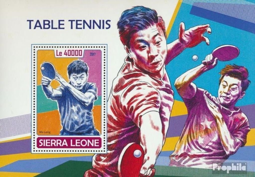 Briefmarken Sierra Leone 2017 Mi Block 1330 (kompl. Ausg.) postfrisch Tischtennis
