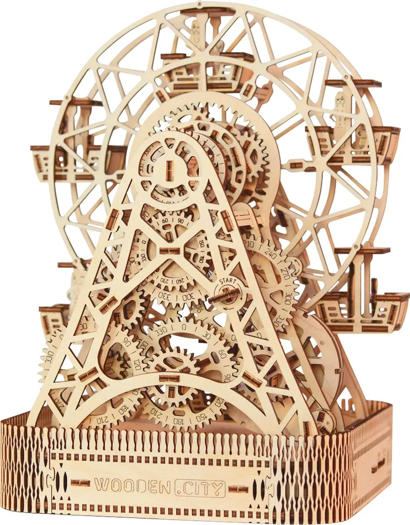 Grande Roue Puzzle 3D WOODEN CITY en bois avec mécanisme rotatif complexe