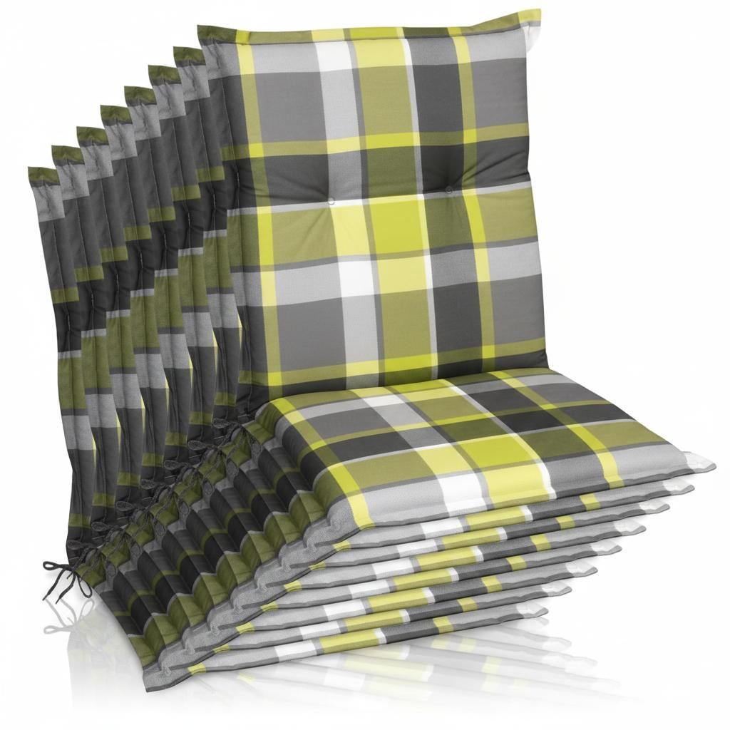 Beautissu 8er Set Sunny GR Niedriglehner Auflagen 100x50 cm Produktbild 