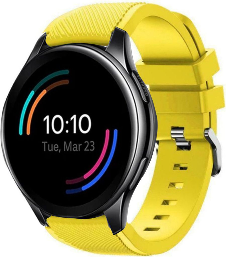 Strap-it OnePlus Watch Silikonarmband (Gelb)