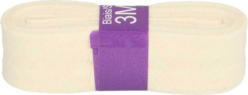 Schrägband 3m x 20mm Baumwolle gefalzt 60 Farben Einfassband Saumband