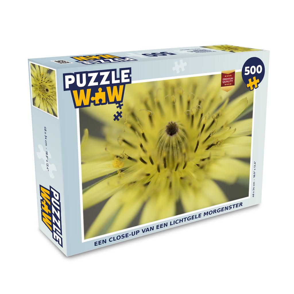 MuchoWow Puzzle 500 Teile Eine Nahaufnahme eines blassgelben Morgensterns - 500 Teile - Kinder - Selberbauen - Puzzlespiele