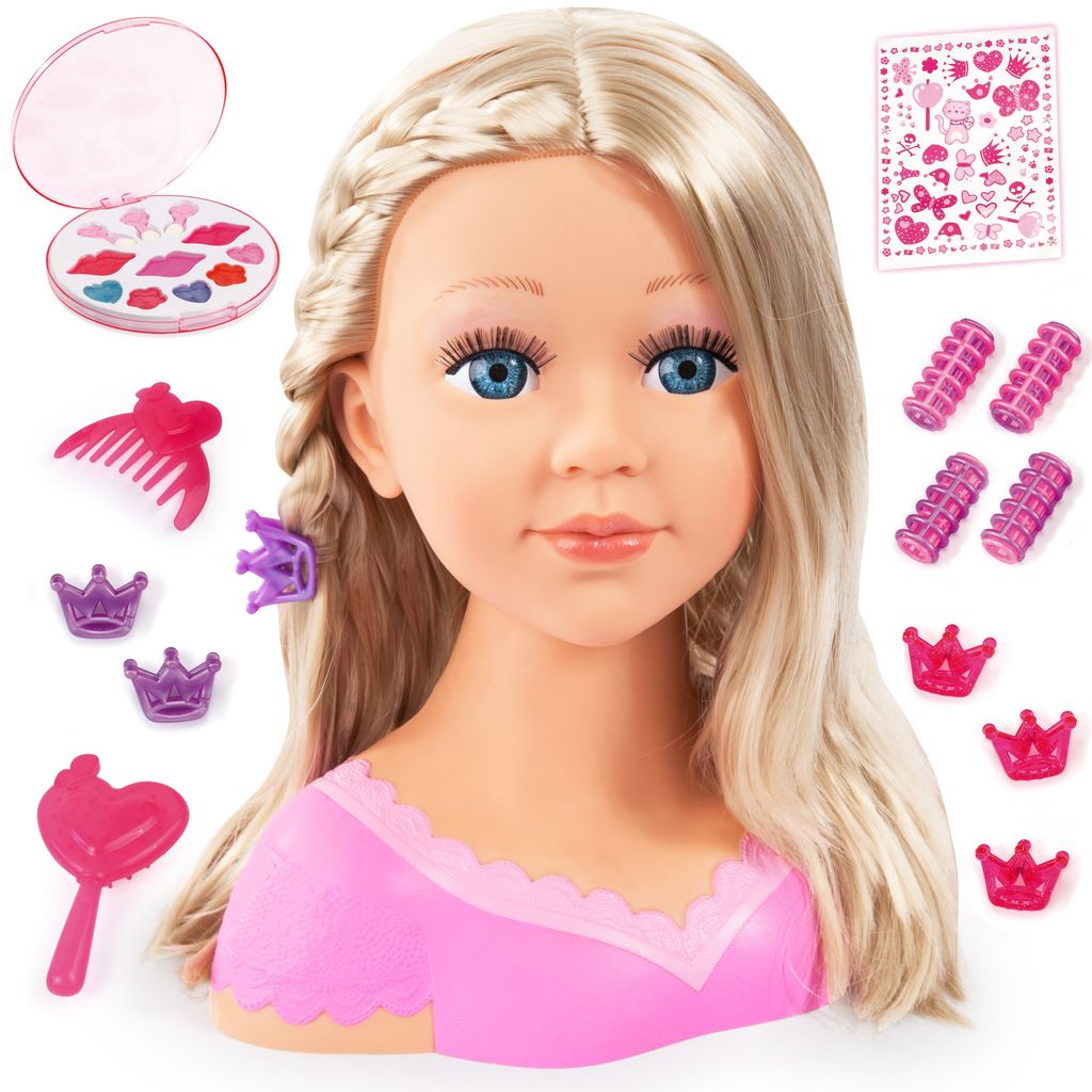 Bayer Design 90088AA Charlene Super Model Schmink- und Frisierkopf mit Make-up, Zubehör