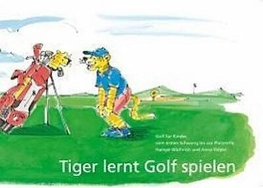 Livre pour enfant Tiger lernt Golf spielen, album cartonné de 32 p.