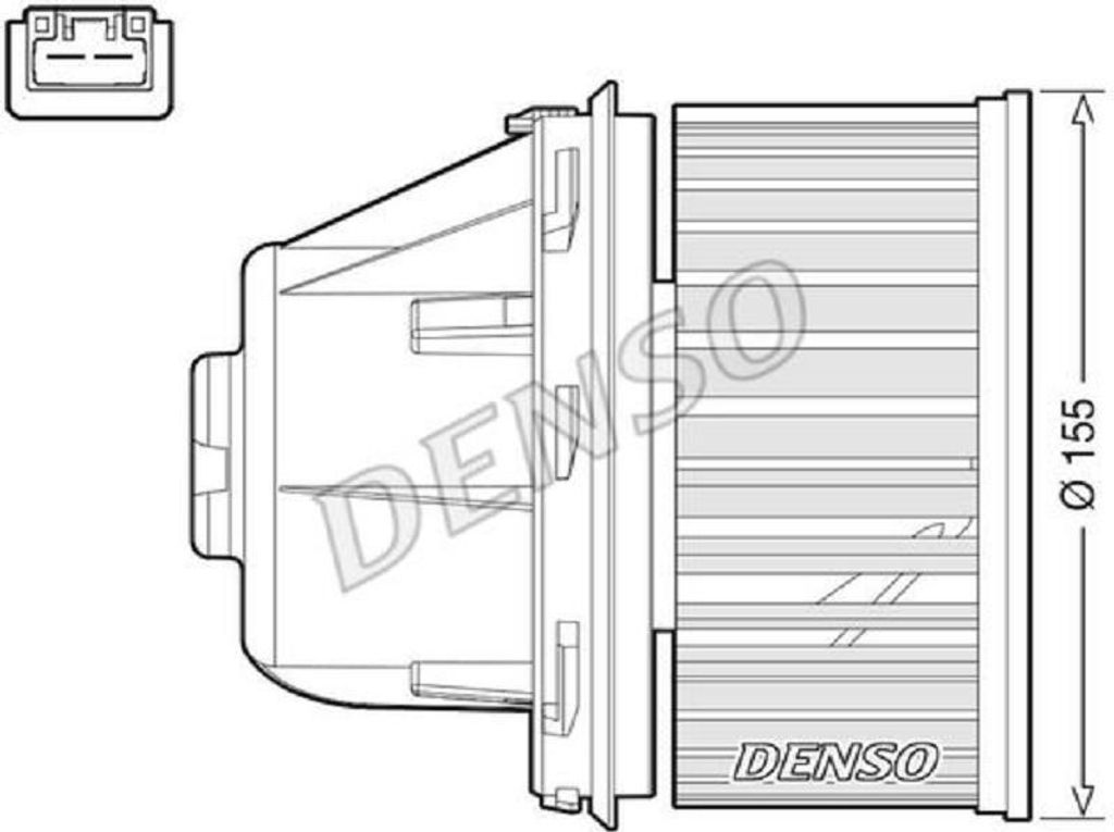 DENSO DEA10053 Gebläsemotor Innenraumgebläse für FORD MONDEO IV Turnier (BA7) Focus II Schrägheck (DA, HCP, DP) S-MAX (WA6) Focus II Kombi GALAXY