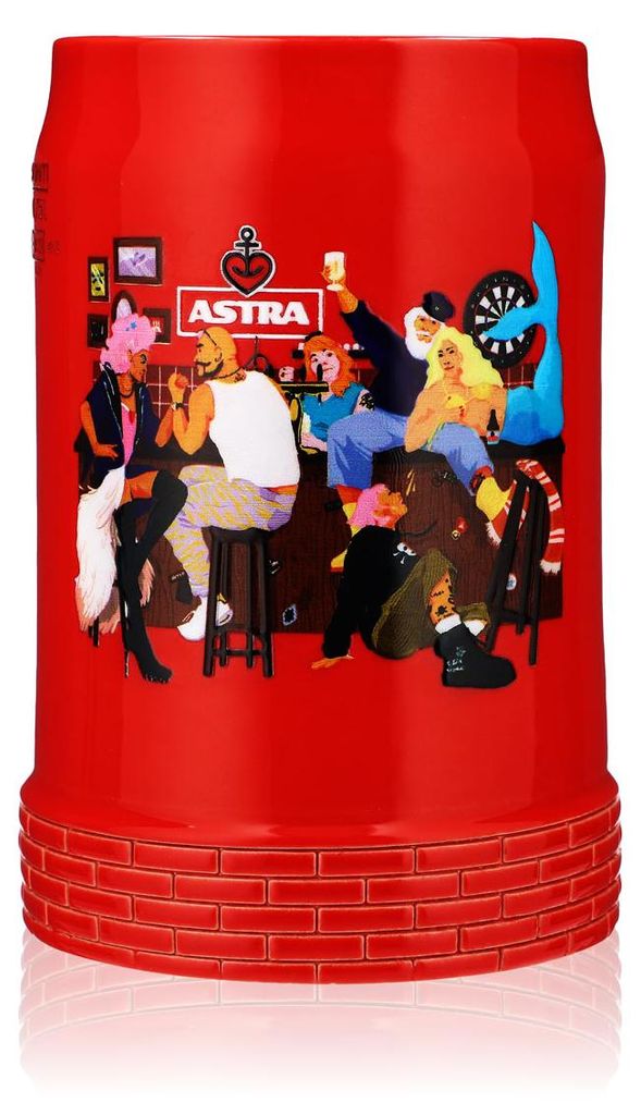 Astra Bier Glas 0,75l Sammlerkrug Sondereditionskrug Produktbild 
