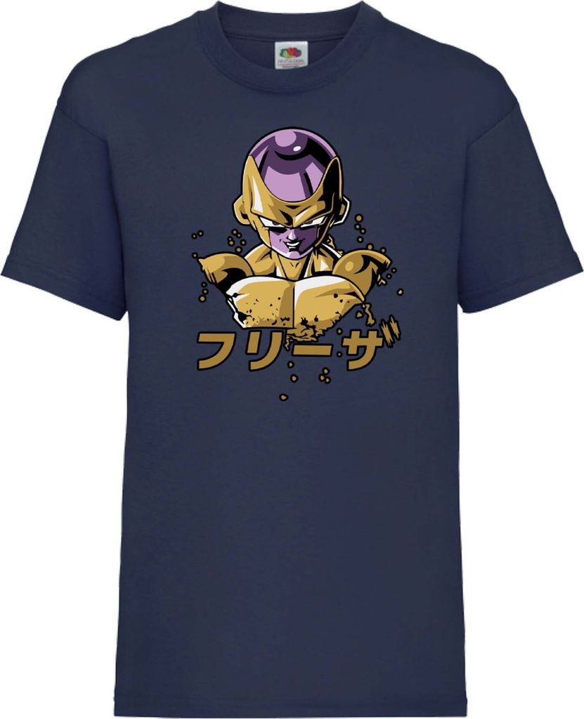 Kinder T-Shirt Dragon Anime Manga Ball Z Frieza 01 Frieza Dbz, 9-11 Jahr - 140 / Dunkelblau