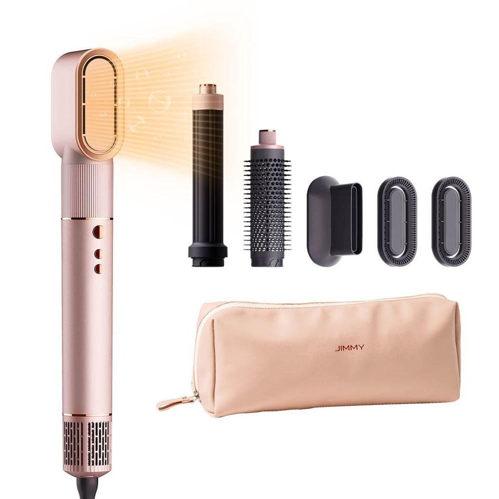 JIMMY HF9 Pro Multi-Styler: 110.000 RPM, 20 Mio. Negative Ionen, Kollagen-Aroma, 5 Aufsätze, 1300W