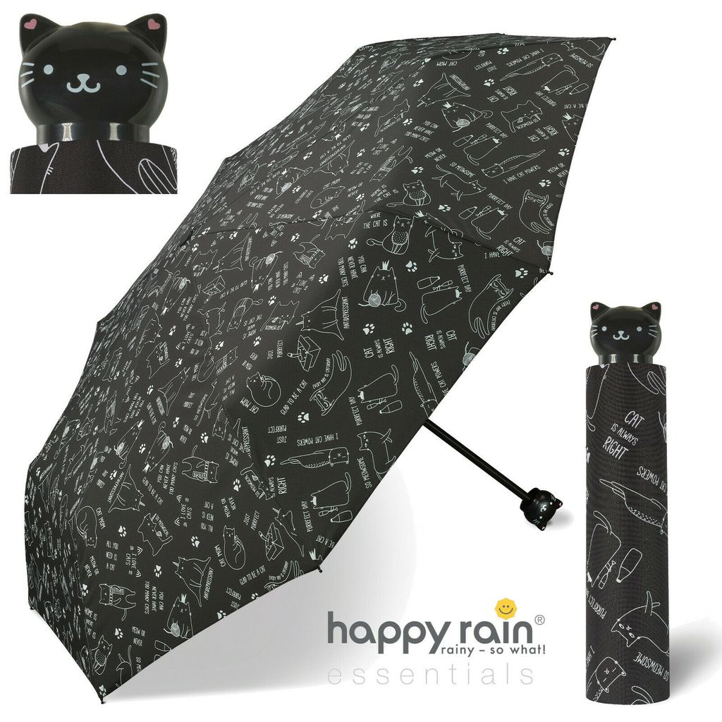 happy rain Stockschirm Karo Schwarz