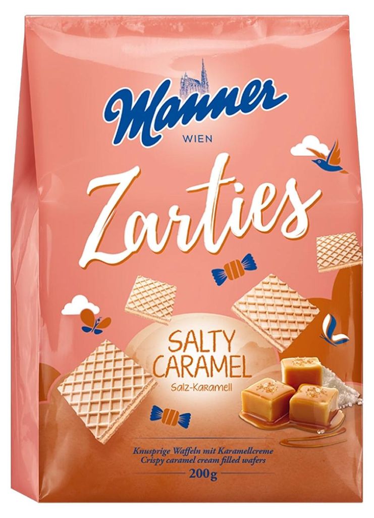 Manner Zarties Salty Caramel chrupiące wafelki z karmelem Zdjęcie produktu 