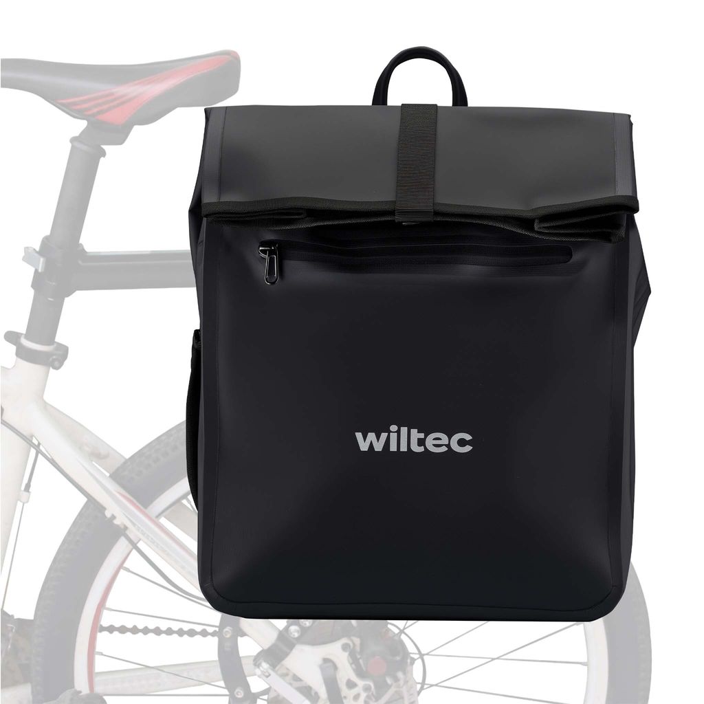 Torba na bagażnik Wiltec czarna, torba rowerowa na bagażnik Zdjęcie produktu 