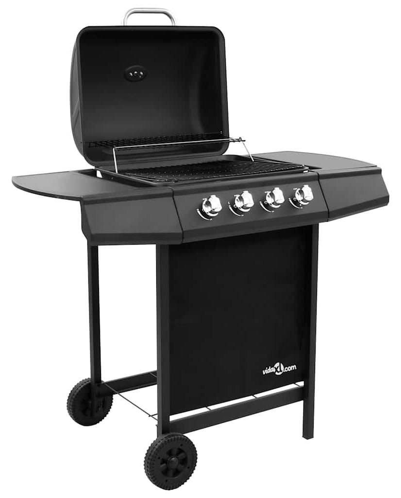 vidaXL Gasgrill mit 4 Flammen Schwarz Produktbild 