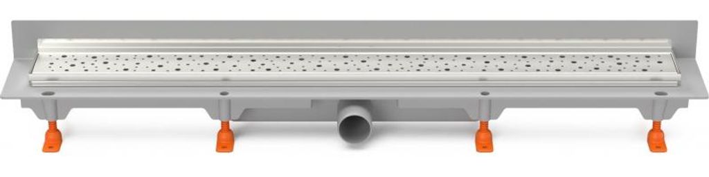 Chud?j Bodenablauf zur Wand 850 mm, seitlich D40, Fallmatte mit Edelstahlrahmen CH 850 DN 3