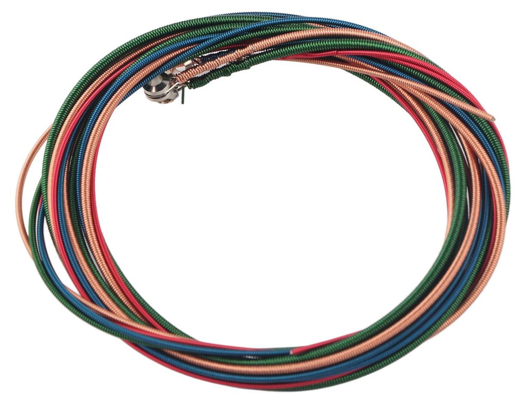 1,16 mm, 1,44 mm, 2,0 mm, 2,54 mm (.046-.100) 4-saitige, farbenfrohe E-Bass-Saiten