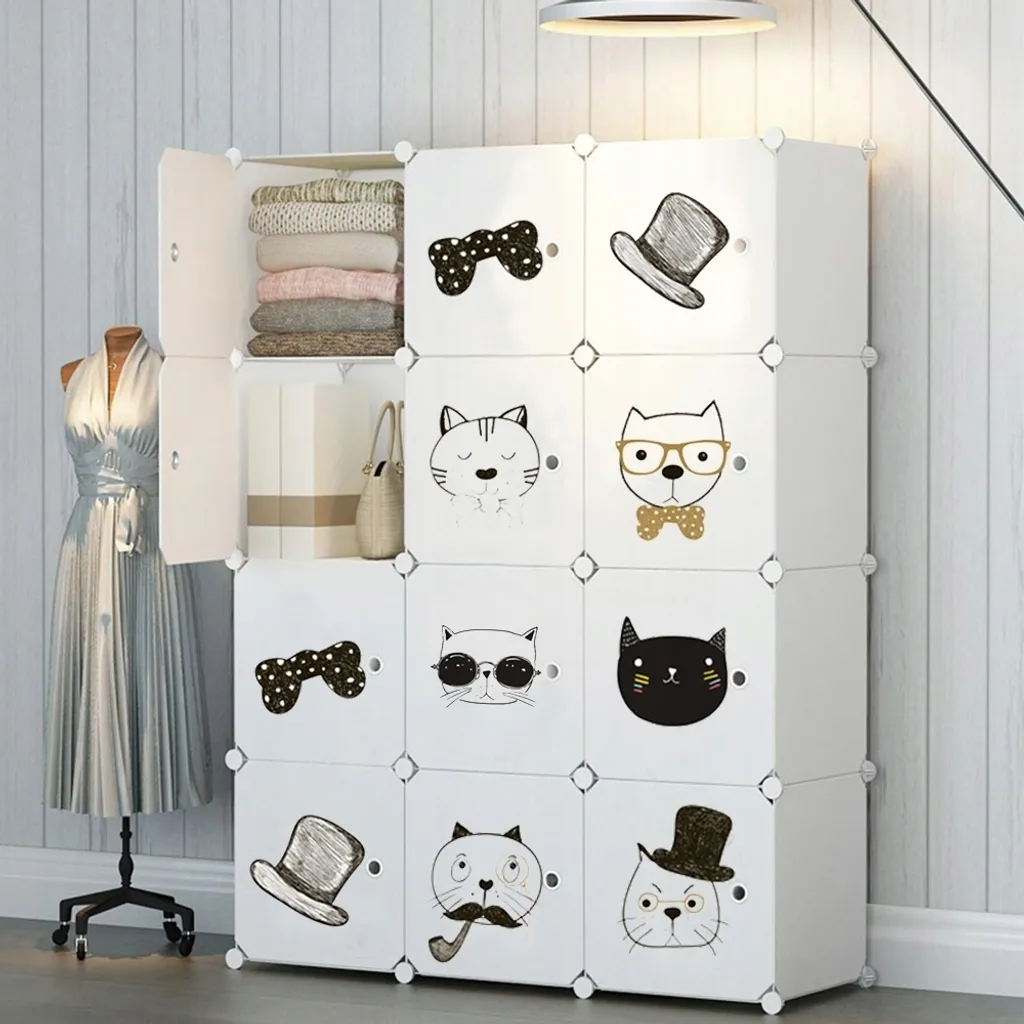 Penderie modulable enfant à 12 compartiments - Meuble de stockage DIY - 3