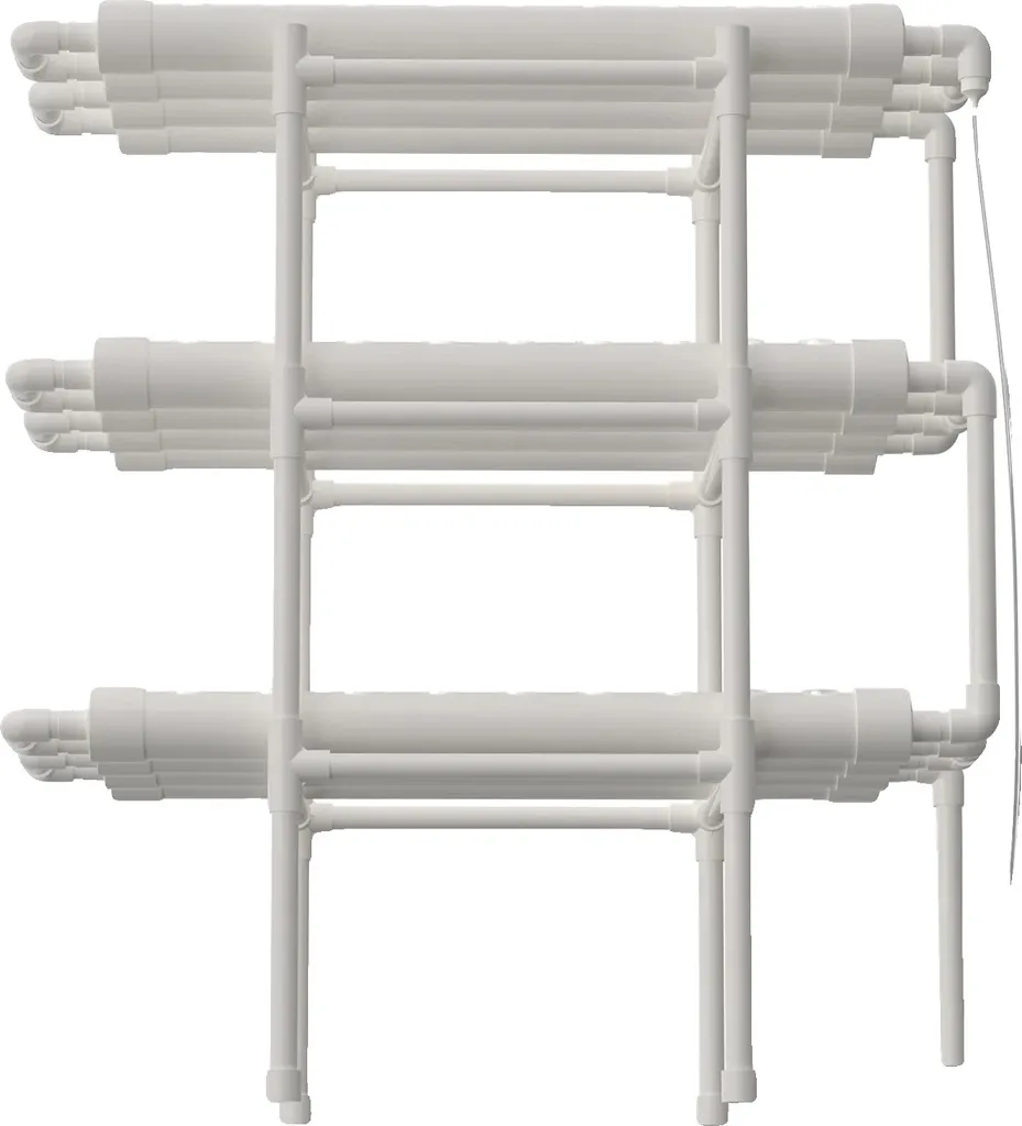 Kit de culture hydroponique 108 emplacements 3 couches - Système blanc