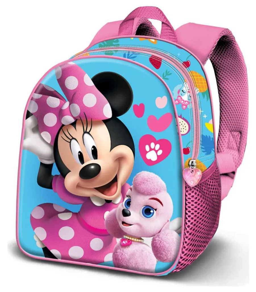 Sac à dos 3D Disney Minnie Mouse Tender rose de 31 cm pour enfant