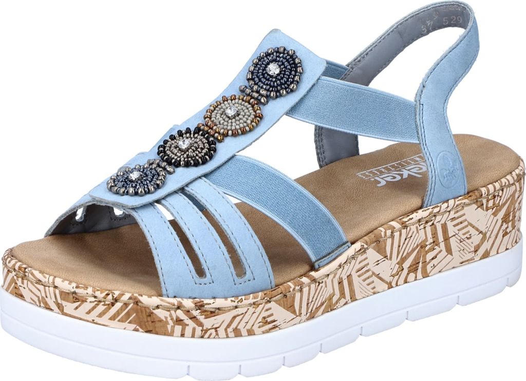 Rieker Komfort Sandalen Damen 31353634393130 Blau 41 EU