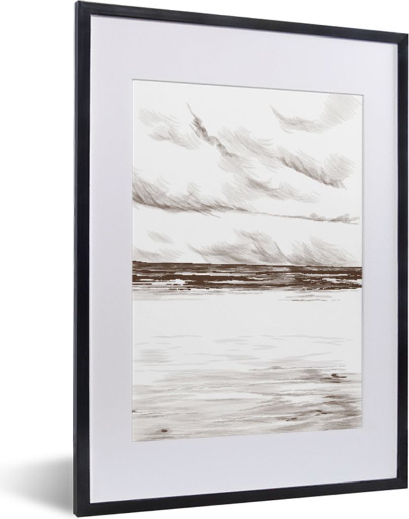 MuchoWow® MuchoWow® Gerahmtes Poster Meer - Himmel - Strand Produktbild 