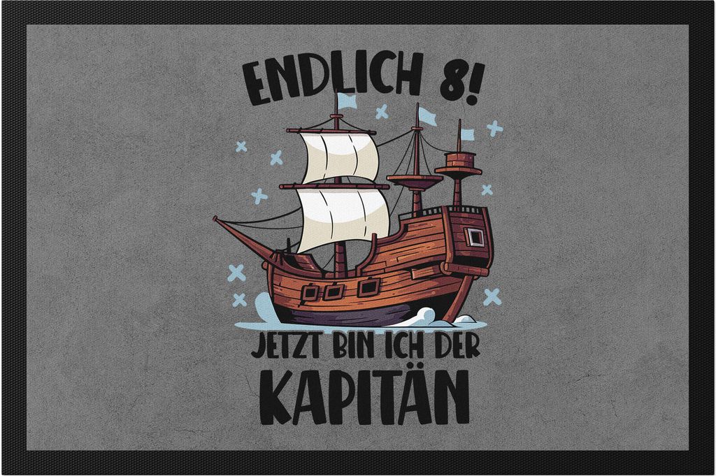 Geburtstag 8 Jahre Fußmatte 8 Jahre 8. Geburtstag Pirat Piraten Motto