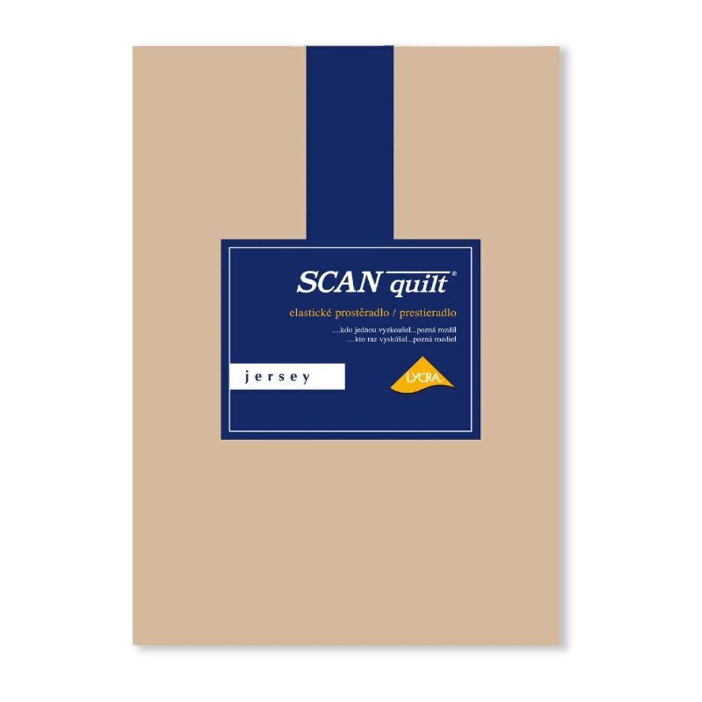 SCANquilt prostěradlo JERSEY ELASTIC LYCRA oříšková 95% Obrázek produktu