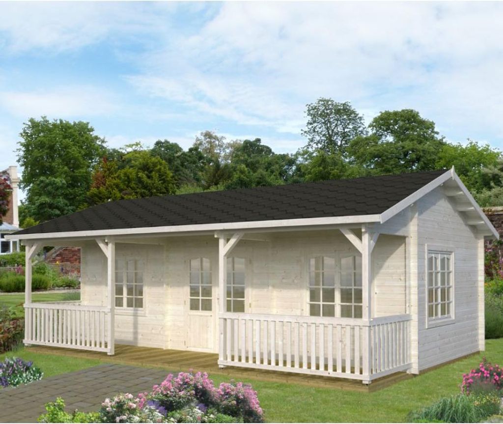 Palmako Ferienhaus Sandra 25,6 + 11,1 m² - 44 mm Produktbild 
