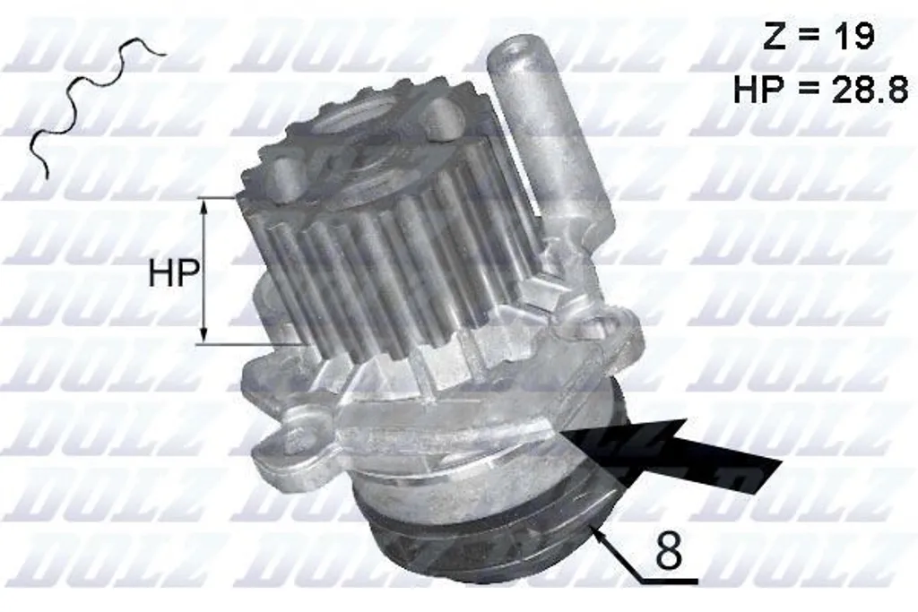 Pompe à eau électrique DOLZ A224 haute performance pour AUDI et VW Q5