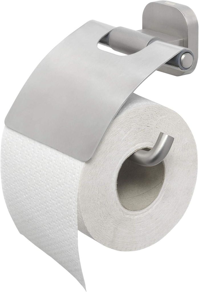 Ramos Toilettenpapierhalter mit Klappe, gebürsteter Edelstahl