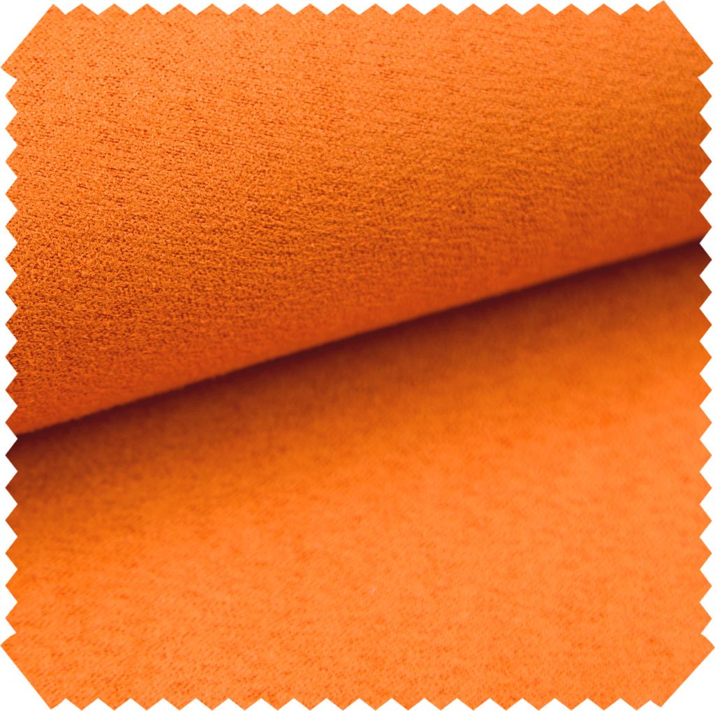 novely ALPEN Polsterstoff im Wildleder-Look - Velours-Microfaser-Möbelstoff - Pflegeleichte Meterware 1lfm - Farbe: 51 Orange