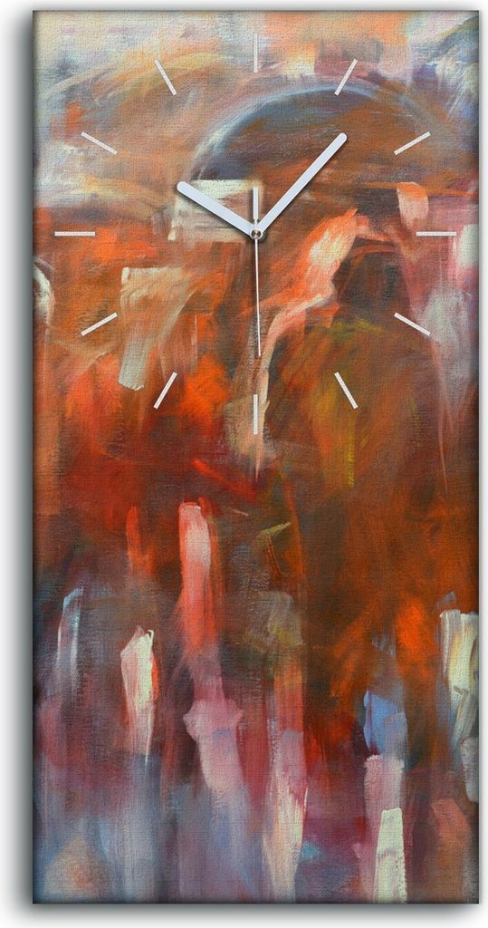 Leinwand Wanduhr Wandkunst Uhr Geräuschlos Kunstdruck 30x60 Produktbild 
