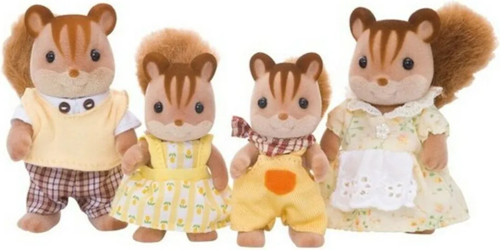 Jouet d'Imitation Sylvanian Families 4172 Famille Écureuil Roux 4 pcs