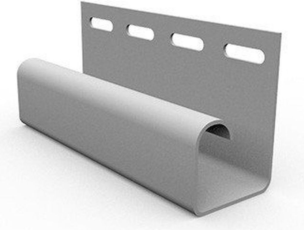 Fassadenpaneele Hellgrau A-1,83m Kunststoffpaneele J- Abschlussleiste 1,50m