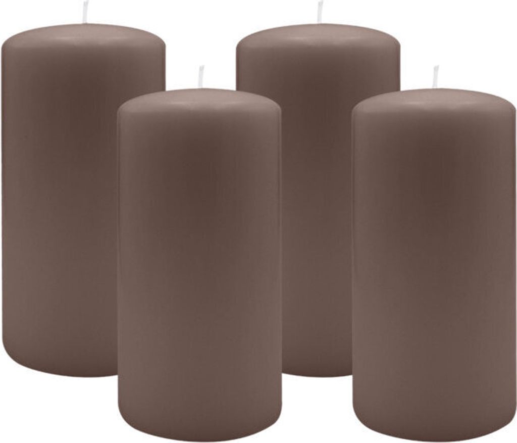 2er Set Adventskranzkerzen Mocca Ø 100 x 250 mm