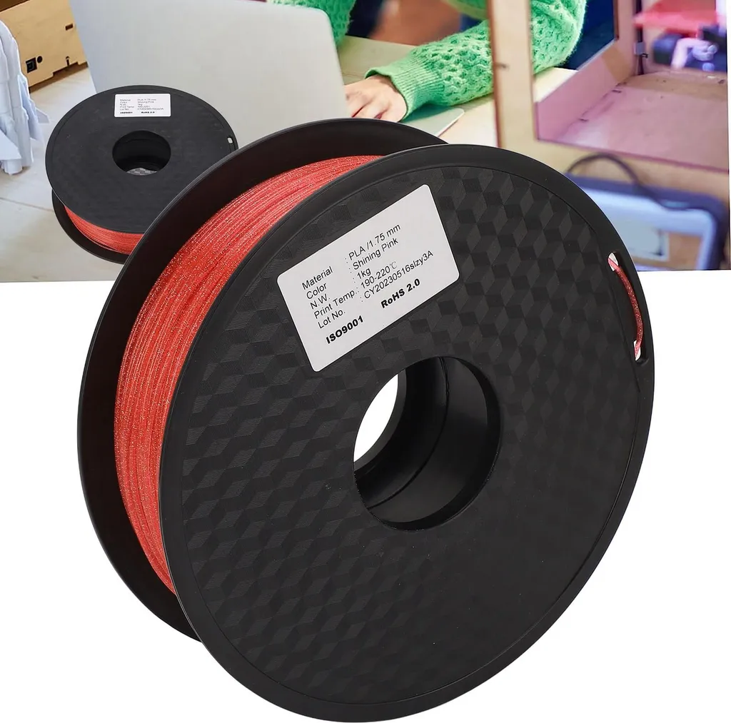 Consommable Impression 3D Filament PLA Rose Pailleté Haute Qualité - 12