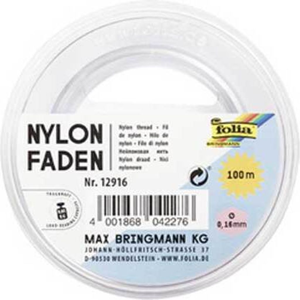 FOLIA 12916 Nylonová niť na cievke, Ø0,16 mmx100 m Obrázok produktu 