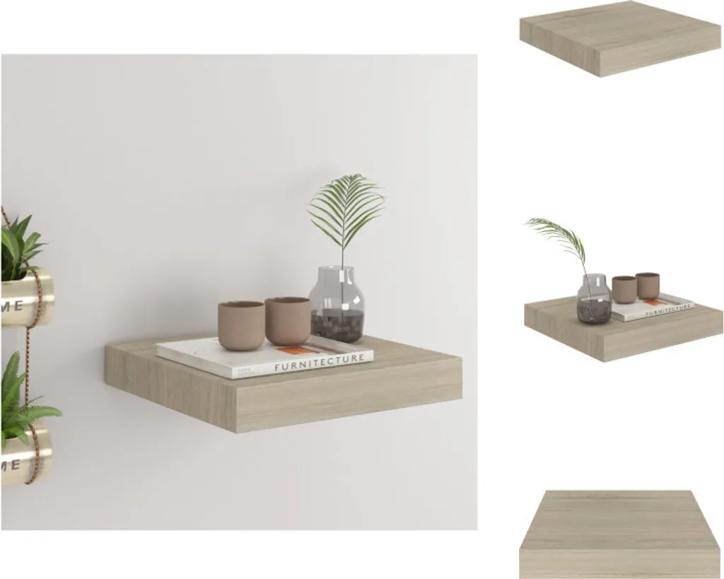 Mensola Rovere vidaXL 23x23 cm - Esponi i tuoi Ricordi più Cari